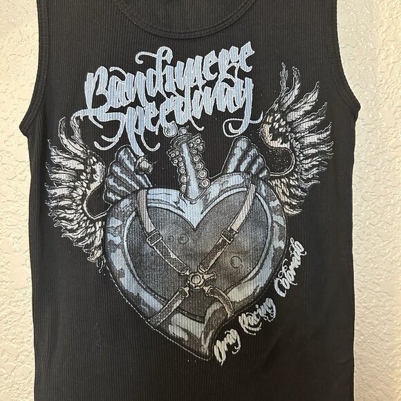 Bandimere Speedway Women’s Ribbed Tank Top Slim Fitting Large vintage - Picture 2 of 7